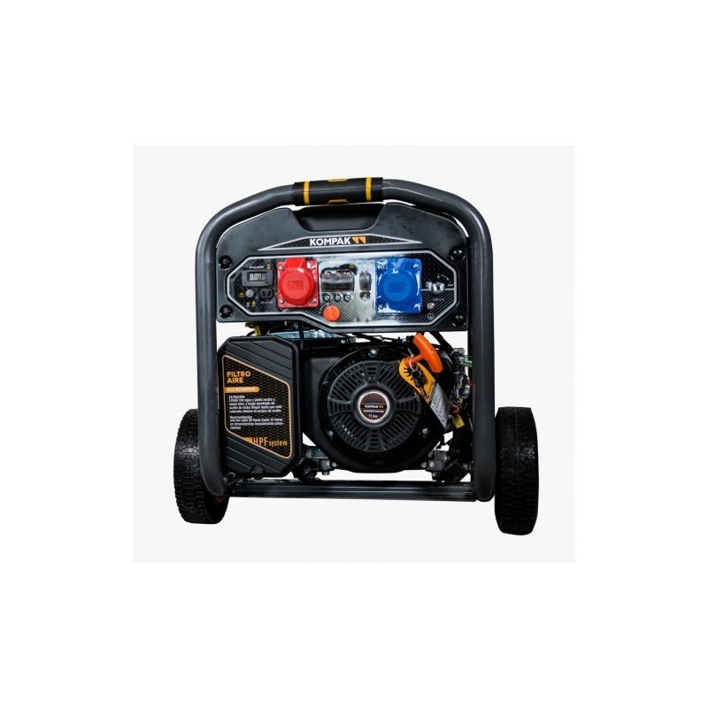 Face avant du groupe électrogène Gaz 8000W Monophasé et Triphasé Kompak K10000TET-DF