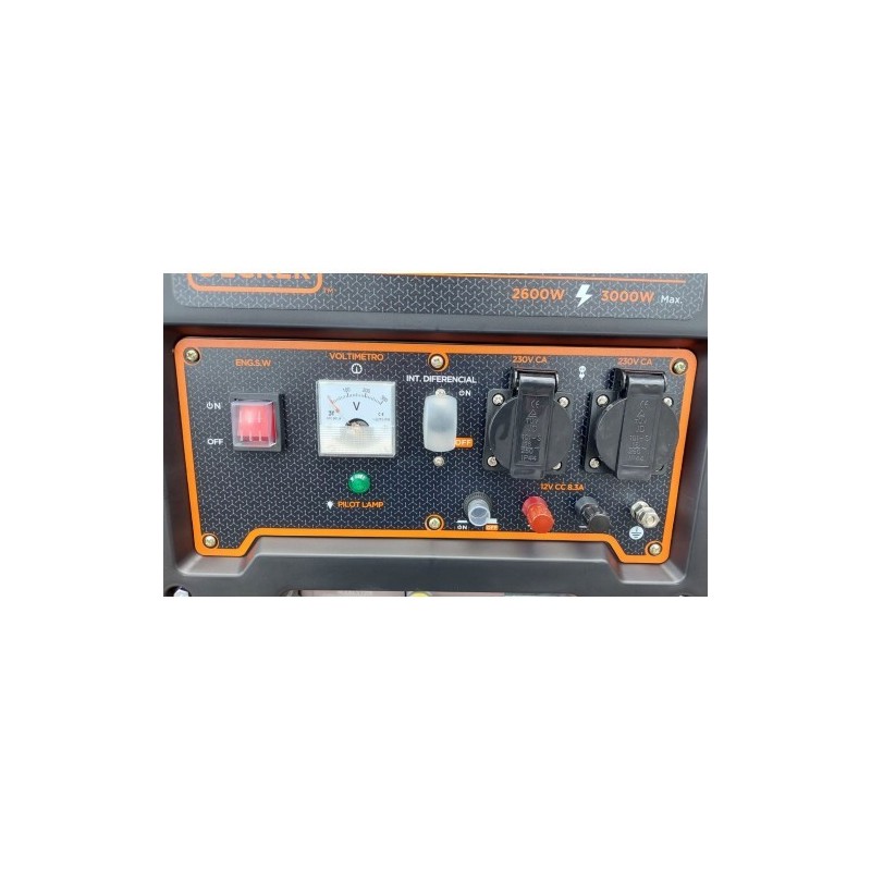 Panneau de contrôle du groupe électrogène Essence 3Kw BLACK+DECKER BXGNP3000E